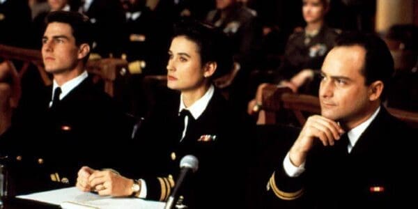 Screenshot of Tom Cruise and Demi Moore in A Few Good Men film