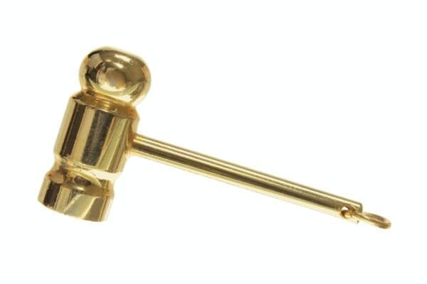 Golden Gavel on a white background 