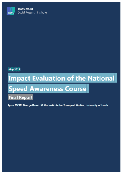 Links to MORI impact evaluation of national speed awareness course report