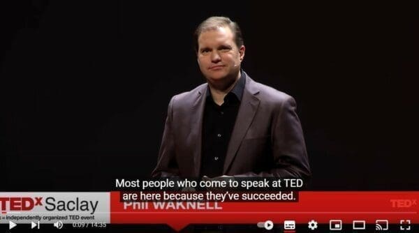 Links to YouTube video TED Talk The 3 Magic Ingredients of Amazing Presentations by Phil WAKNELL