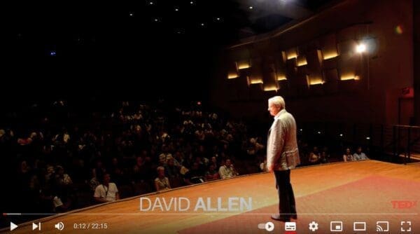 Links to YouTube video Ted Talk The Art of Stress-Free Productivity: by David Allen 