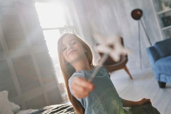 Little girl with magic wand displaying INFP Personality