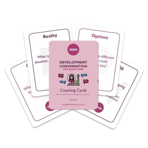 Development Conversation coaching cards from MBM