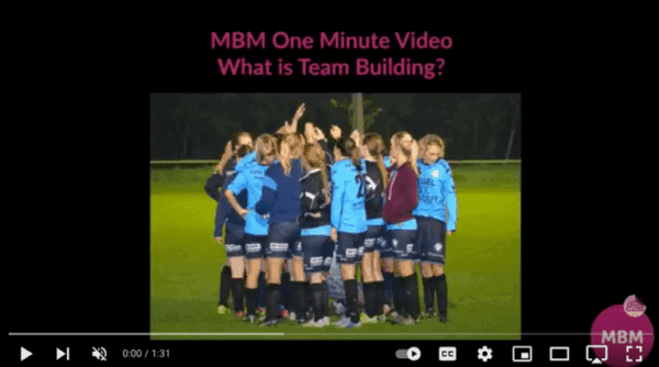 Team building video One minute video disucssing what is team building?