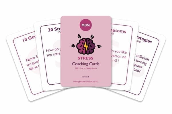 Stress Management coaching cards training tool from MBM