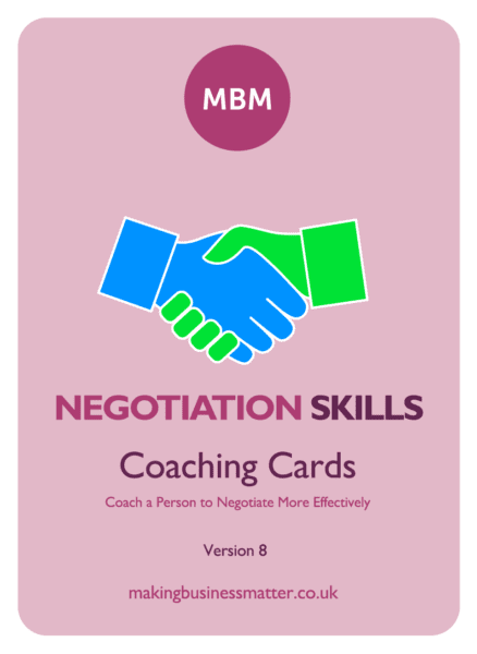negotiation skills coaching card