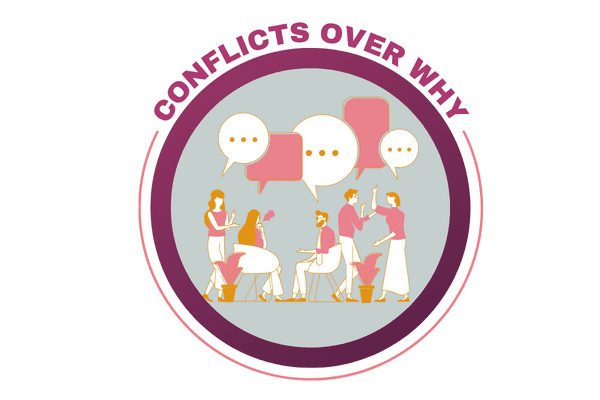 Conflicts over why graphic with employee icon for Causes of Conflict at the Workplace