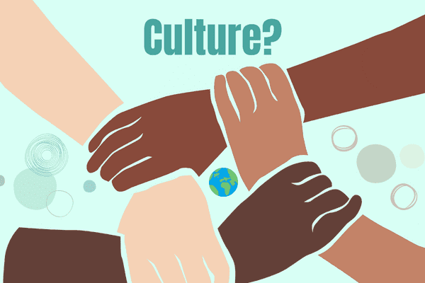 Culture above hands of different ethnic groups