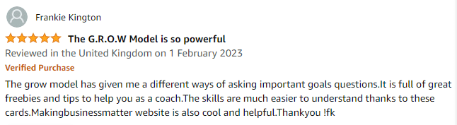 Grow coaching card amazon review testimonial