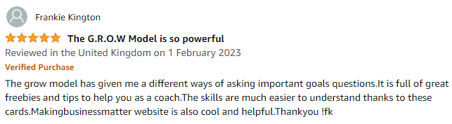 Grow coaching card amazon review testimonial