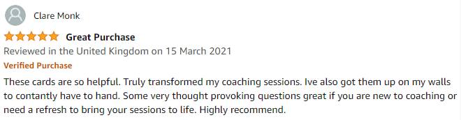 Grow coaching cards amazon review testimonial
