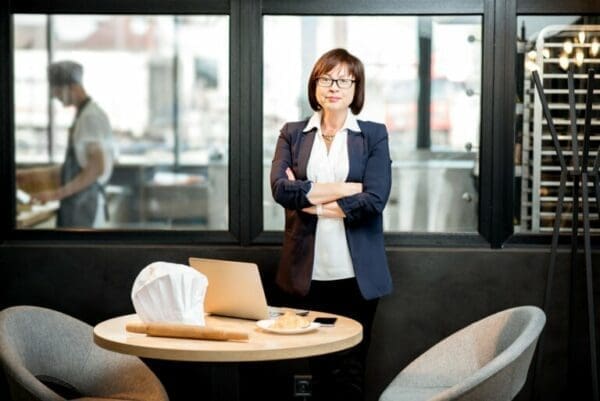 Senior female restaurant owner Senior female restaurant owner