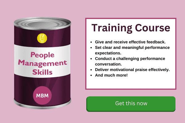 People Management Skills Training Course training course banner with green button and can