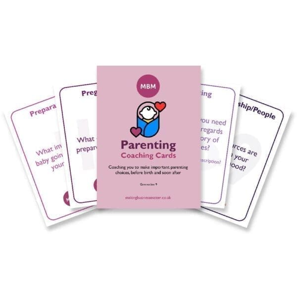 MBM Parenting coaching card fanned out