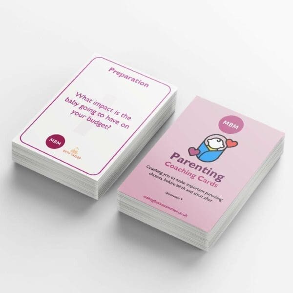 Parenting coaching card pack about budget