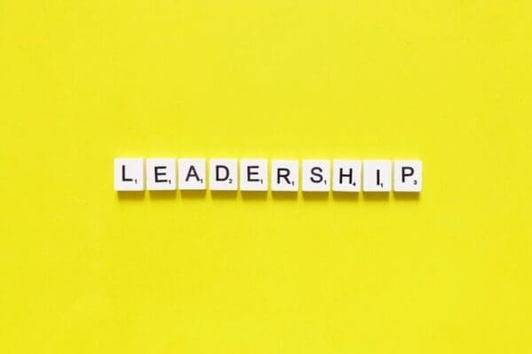 Leadership spelled on yellow background for The Leadership Upgrade #4