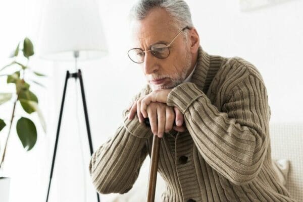 Retired man thinking Retired man thinking about consultative selling