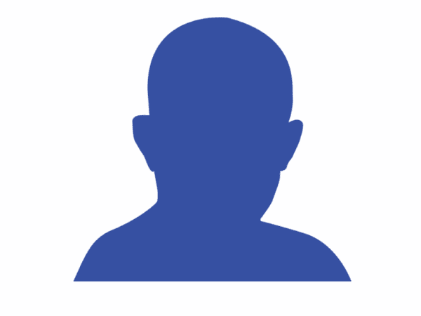 Eisenhower's Matrix Icon Blue solid icon of a man on a white background