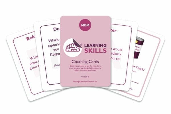 learning skills coaching cards fanned out
