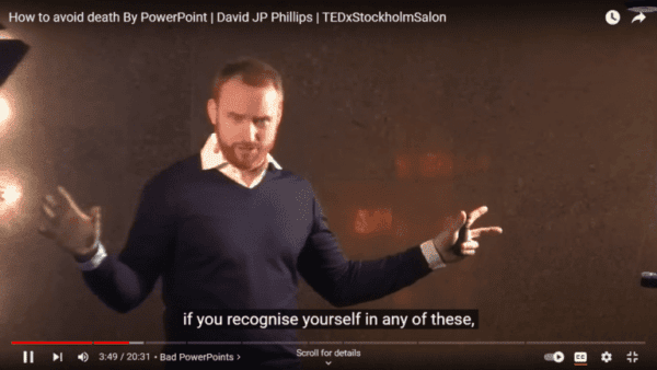TedX YouTub video Death by PowerPoint TedX YouTub video Death by PowerPoint