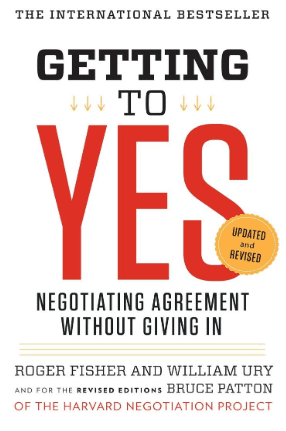 Book cover of Getting to Yes by Roger Fisher and William Ury