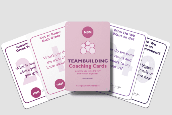 Teambuilding Coaching Cards fanned out