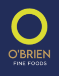 O'brien Fine Foods logo with dark blue background