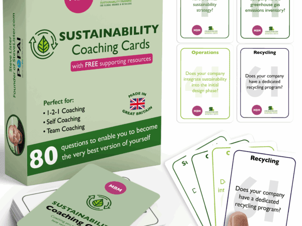 Sustainability coaching card box