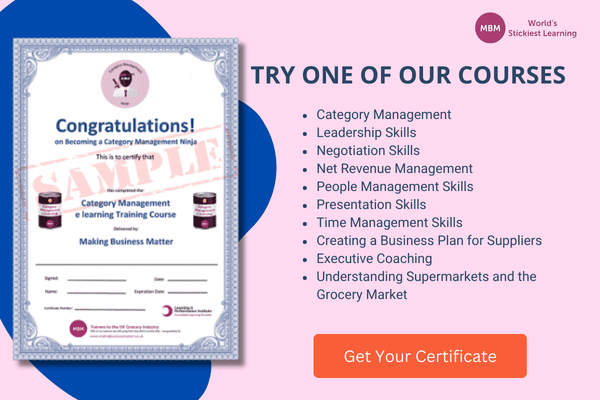 Certificate of training completion from MBM Certificate of training completion from MBM with list of soft skills courses
