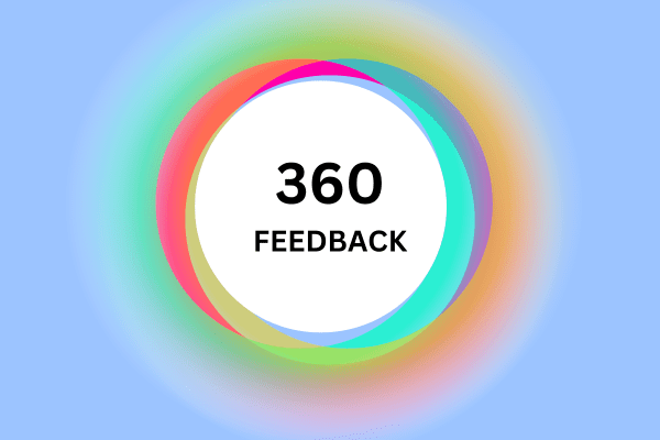 360 Feedback inside colourful circle