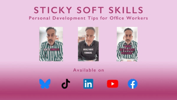 Poster for sticky soft skills social media page
