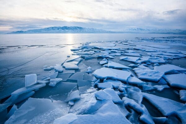 Frozen lake to represent how to persuade
